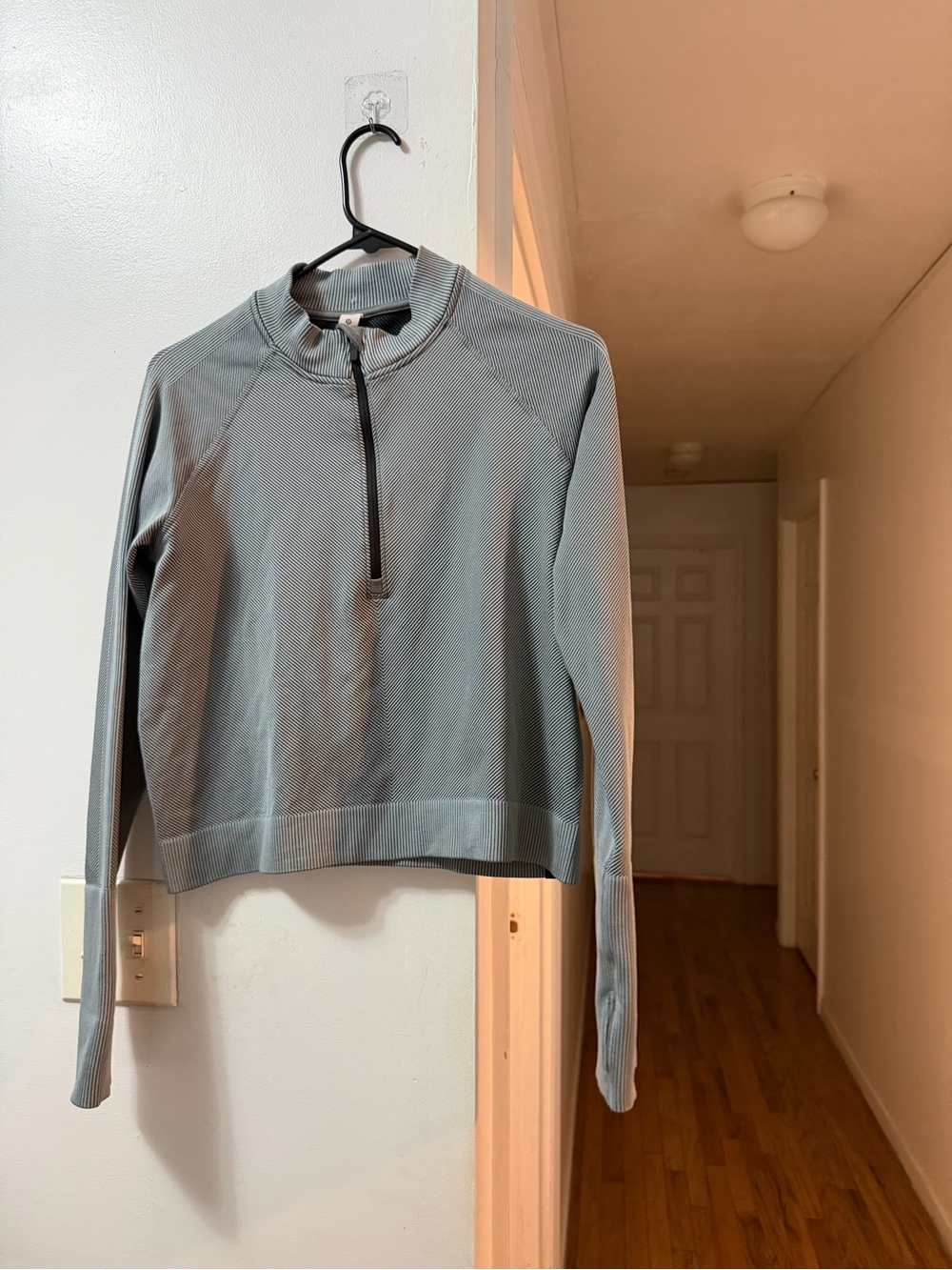 lululemon athletica Ribbed Mock Neck Pullover - Gray Blue